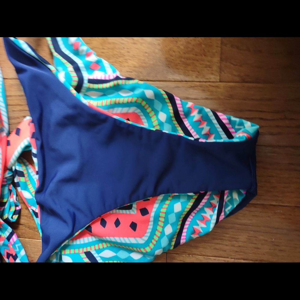 Mara Hoffman - Blue Patterned Two-Piece Bikini - … - image 4